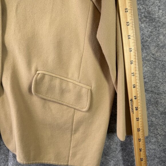 Lauren Ralph Lauren Tan Lagenlook Cotton Lightweight Knit Womens Blazer Size 3X - Picture 9 of 16
